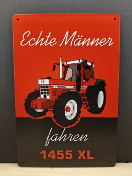 IHC 1455 XL Echte Männer Fahren Blechschild